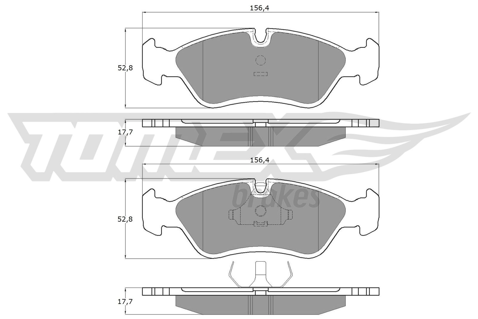 Sada brzdových platničiek kotúčovej brzdy TOMEX Brakes